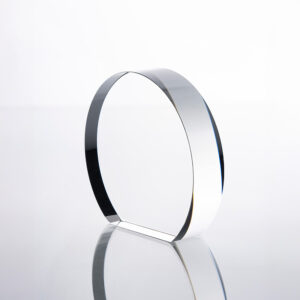 Figura de cristal circular con bisel